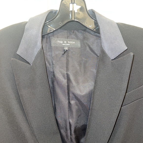 Rag and bone black blazer detail Rylie Single-Button Blazer crepe - Picture 10 of 15